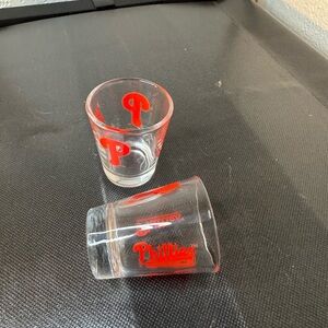 Vintage Phillies Shot Glass Set